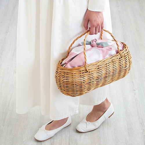 100 Isa monyo Reversible | Japanese Apricot Baby Pink/Mint