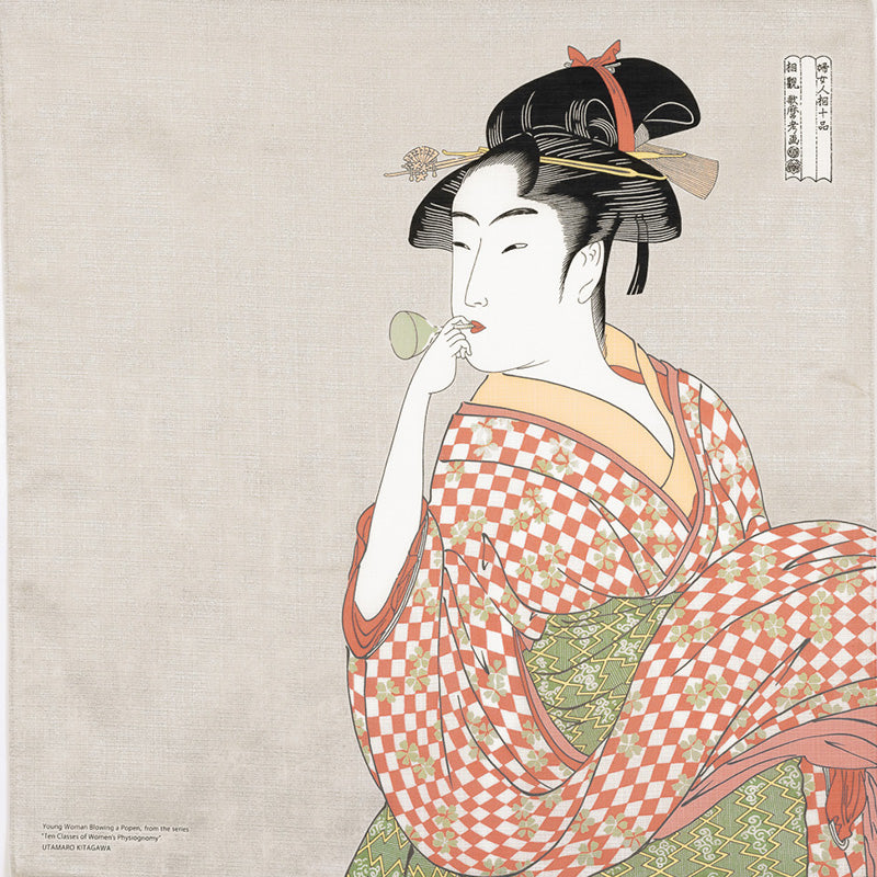 70 Ukiyo-e | A Woman Playing A Poppin Gray – Musubi