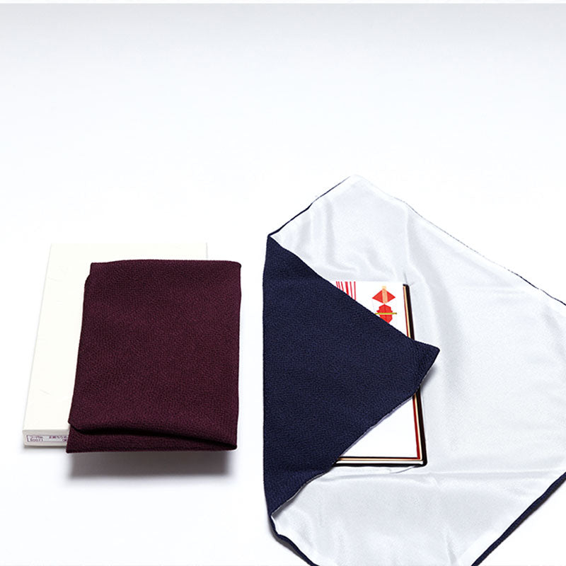 Silk Chirimen Fukusa with mat | Navy Blue