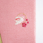 Embroidered Gift Envelope Fukusa | Rabbit Pink