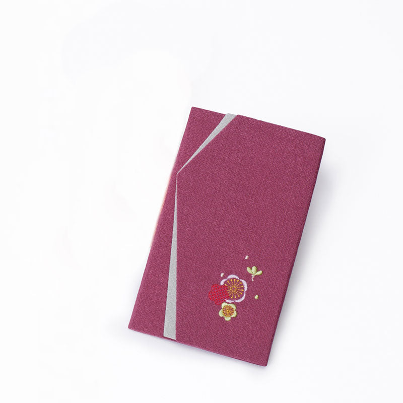 Embroidered Gift Envelope Fukusa | Plum Rose