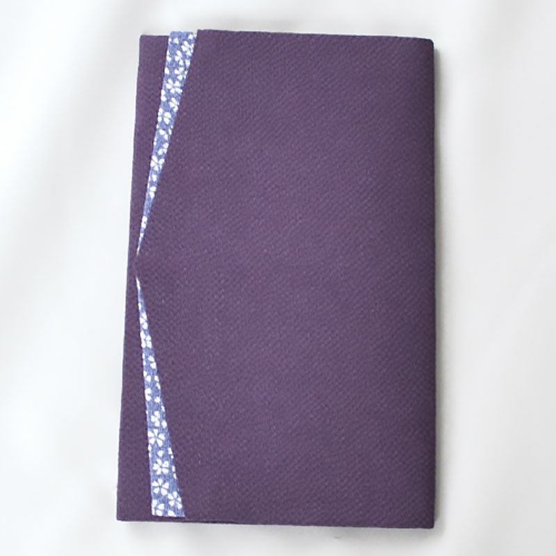 Chirimen Sakura Pattern Gift Envelope Fukusa | Purple