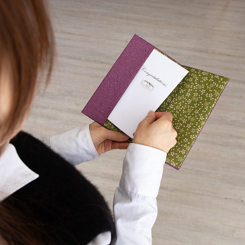 Fine Sharkskin Pattern Fukusa Fine Sharkskin Pattern/Sakura | Light Green/Pink