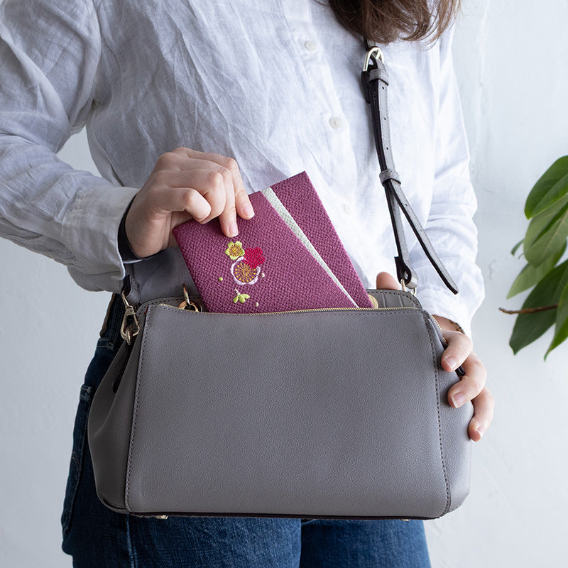 Embroidered Gift Envelope Fukusa | Plum Rose