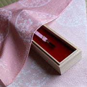 45 KARACHO Soie Chirimen Yuzen Teinture | Abricot Japonais Rose Clair