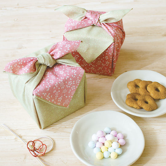 45 Polyester Amunzen Reversible | Fine Sharkskin Pattern/Sakura Light Green/Pink