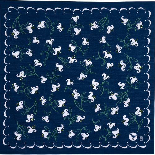 90 Yumeji Takehisa | Lily Navy Blue