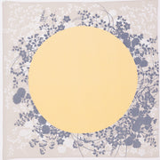 NEW 70 Koetsu Chirimen Yuzen Dyeing | Moon & Flowers Beige