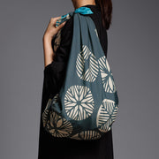 100 Water-repellent recycle  Reversible | Isa monyo Pine Blue Green/Dark Blue Gray