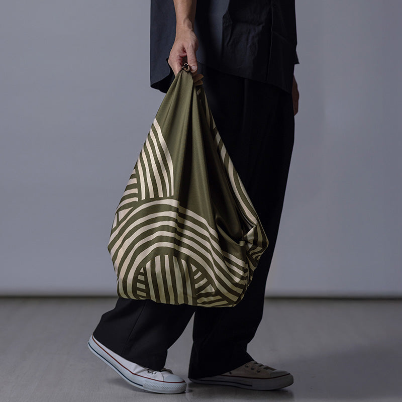 100 Water-repellent recycle  Reversible | Isa monyo Knot Black/Khaki