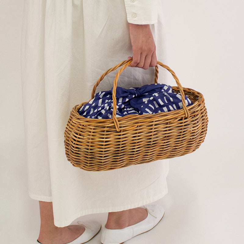 70 minä perhonen Organic Cotton sora check Navy blue – Musubi
