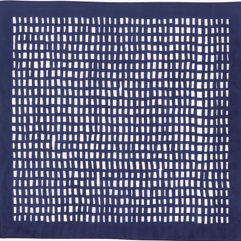 70 minä perhonen Organic Cotton sora check Navy blue