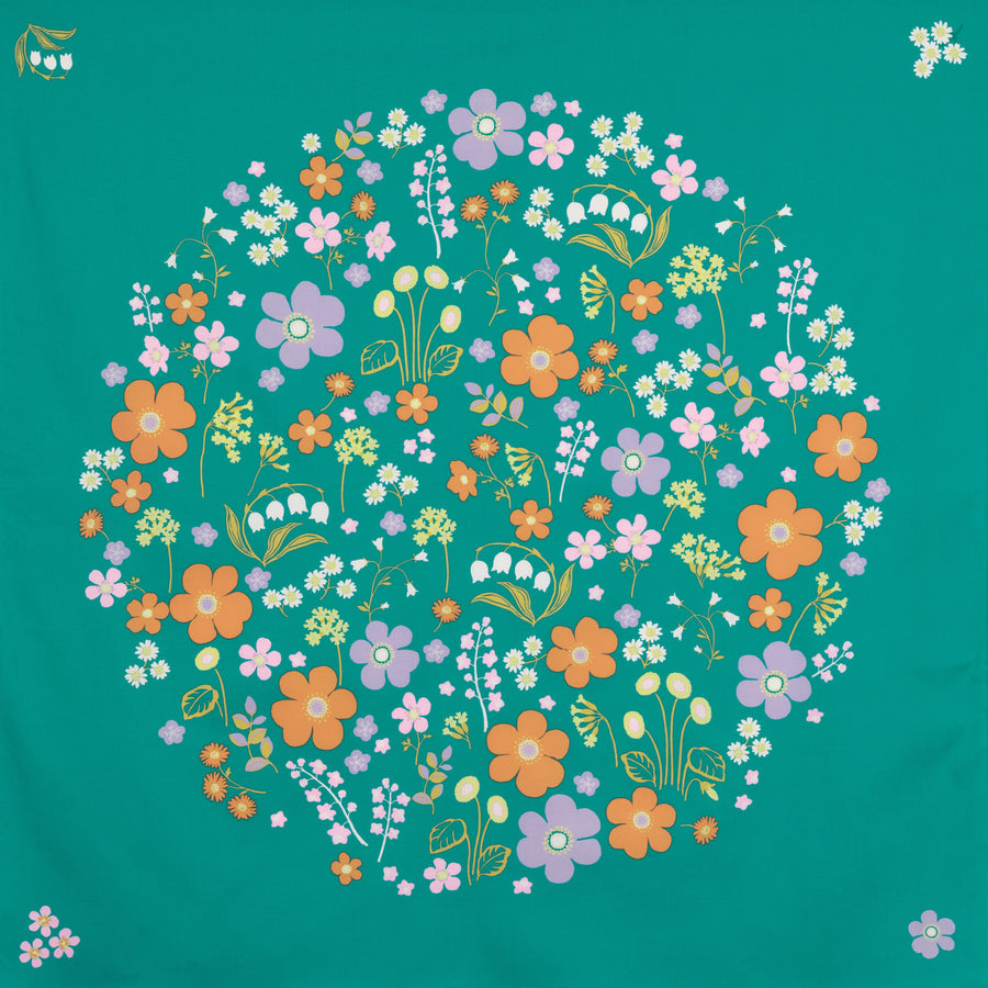 100 Hime Musubi Adeline Klam | Flower Garden Peacock Green