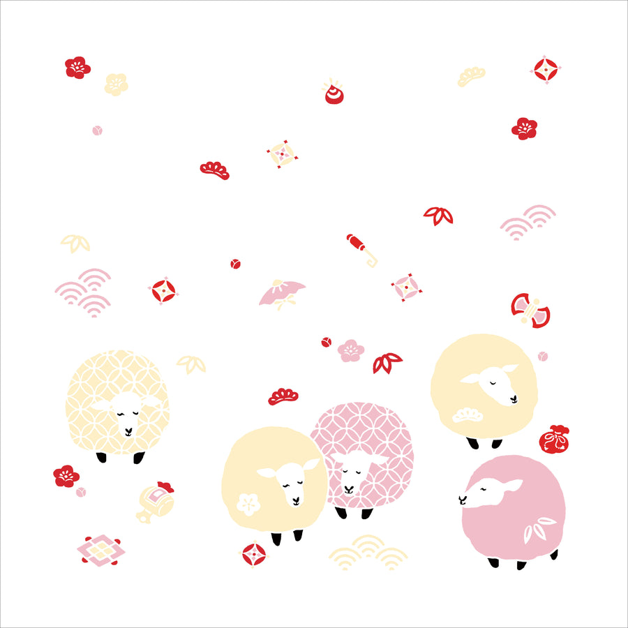 Animal symbols gauze handkerchief Sheep