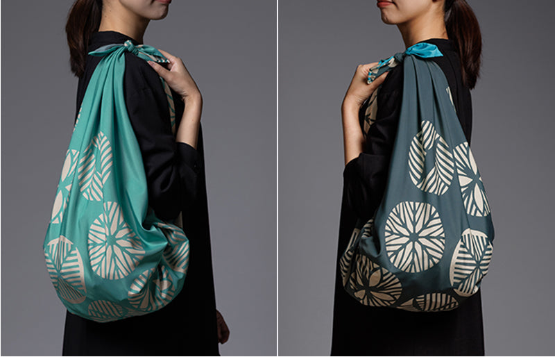 100 Water-repellent Re-Free  Reversible | Isa monyo Pine Blue Green/Dark Blue Gray