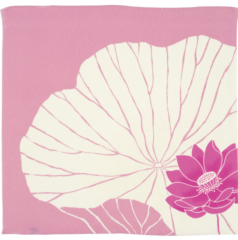 70 Koetsu Chirimen Yuzen Dyeing | Lotus Pink