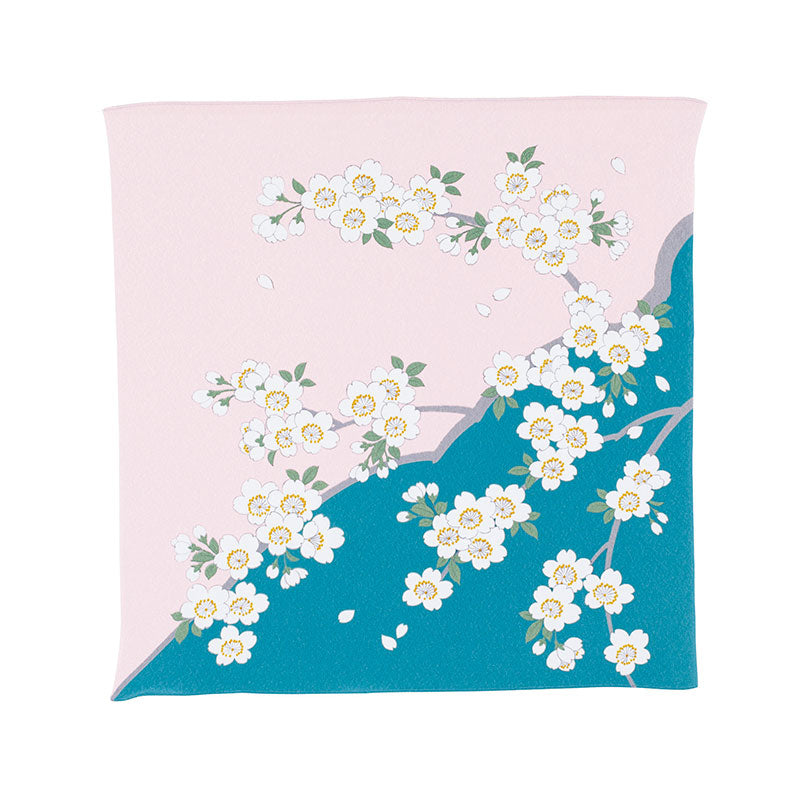 70 Teinture Koetsu Chirimen Yuzen | Vert cerisiers