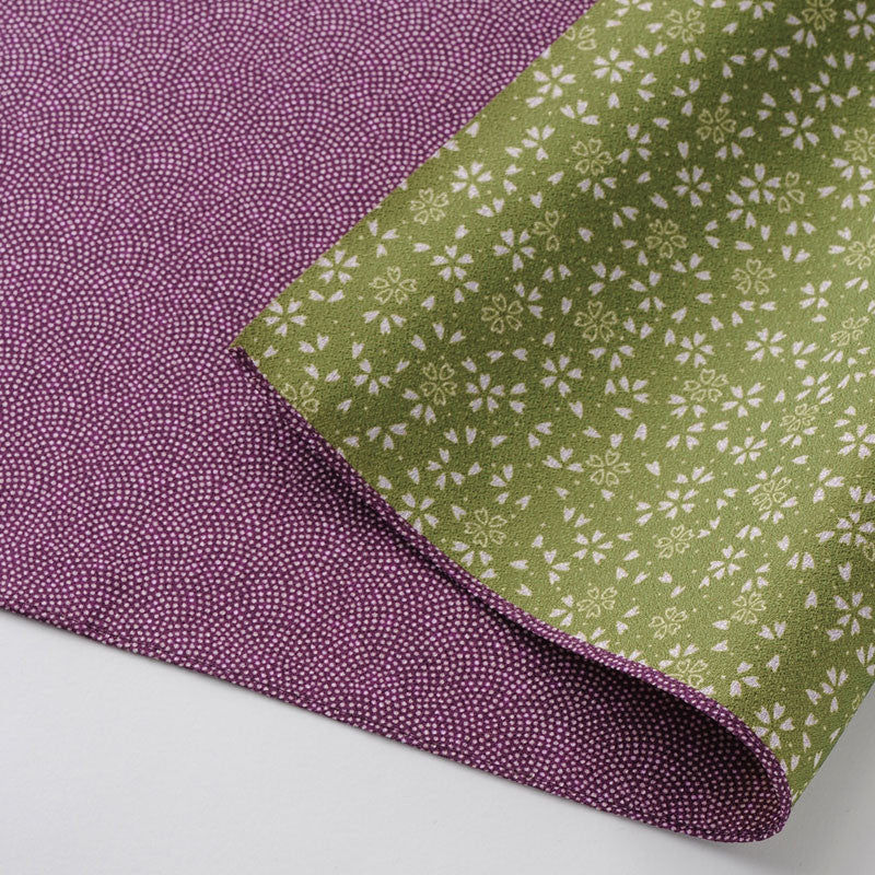 45 Polyester Amunzen Reversible | Fine Sharkshin Pattern / Sakura Purple/Green