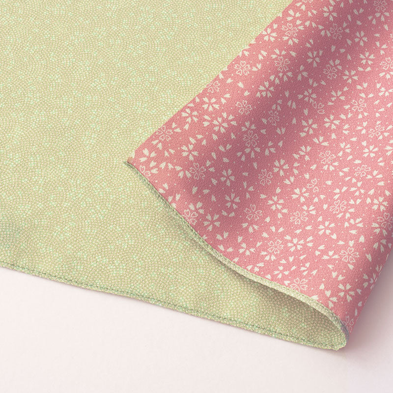 45 Polyester Amunzen Reversible | Fine Sharkskin Pattern/Sakura Light Green/Pink