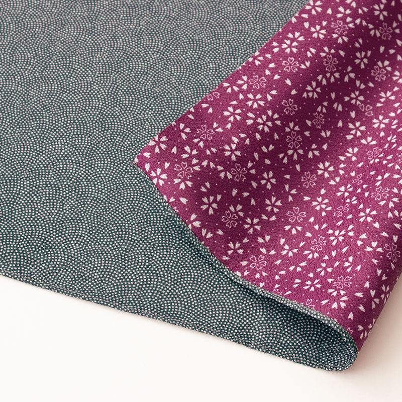 70 Polyester Amunzen Reversible | Fine Sharkskin Pattern/Sakura Moss Green/Bordeaux