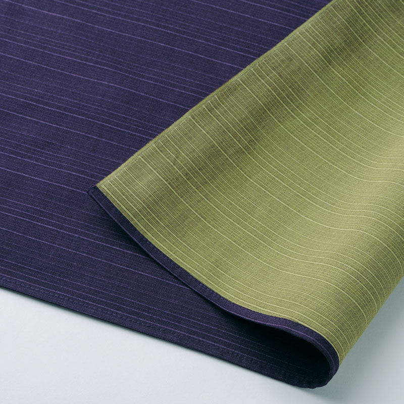 104 Coton Réversible | Couleur unie Violet/Vert