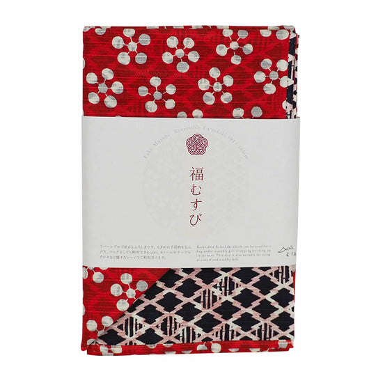 104 Fuku Musubi | Japanese Apricot/Pine and Bamboo Red/Navy