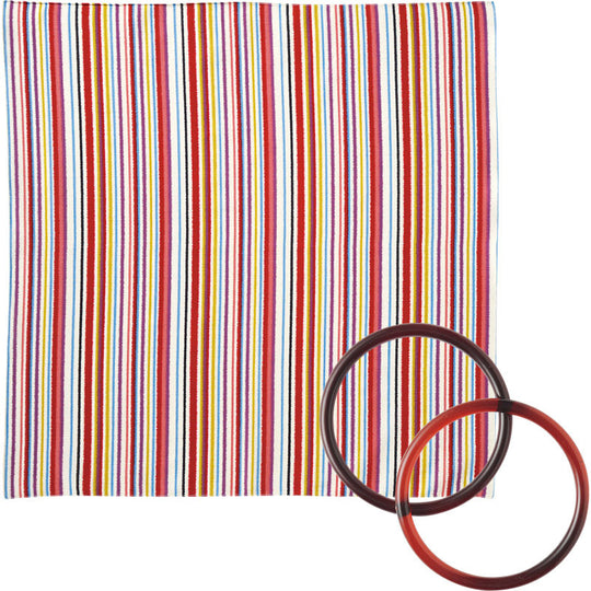 NEW 70 Modern-girl with Furoshiki Bag Rings | Stripe Multi