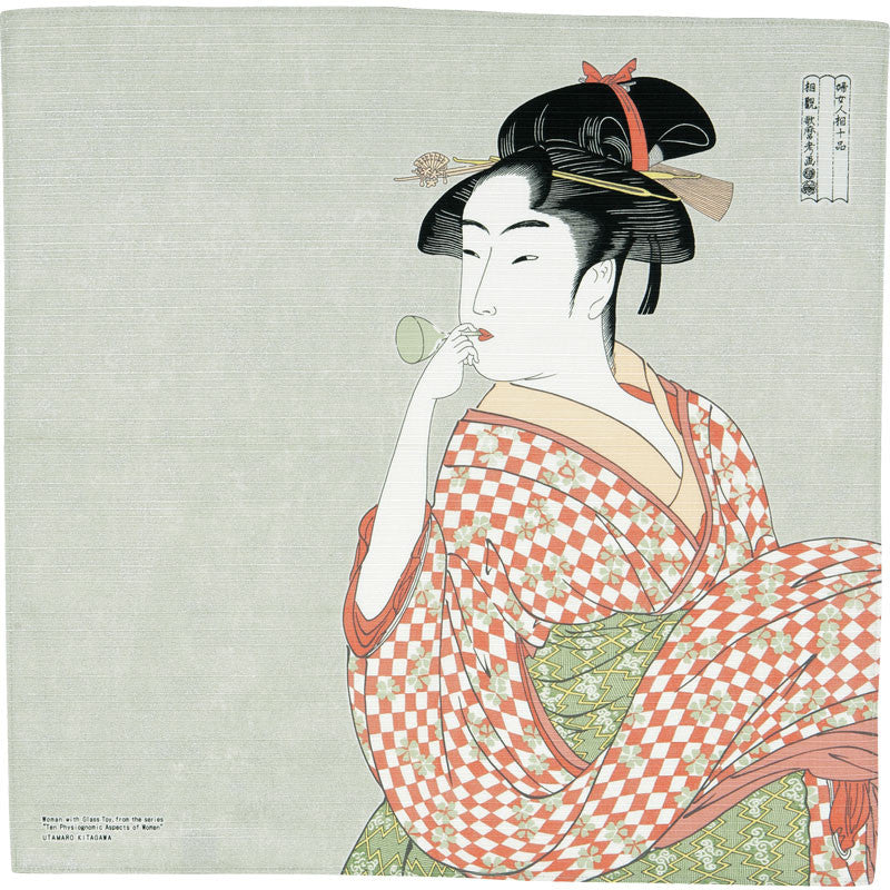 48 Ukiyo-e | A Woman Playing A Poppin Gray