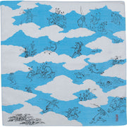 48 Choju jinbutsu giga | Composition Par Formes De Nuages ​​Bleus