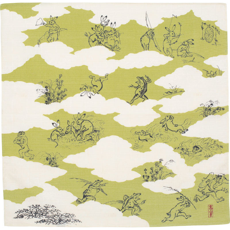 48 Choju jinbutsu giga | Composition By Shapes Of Clouds Green