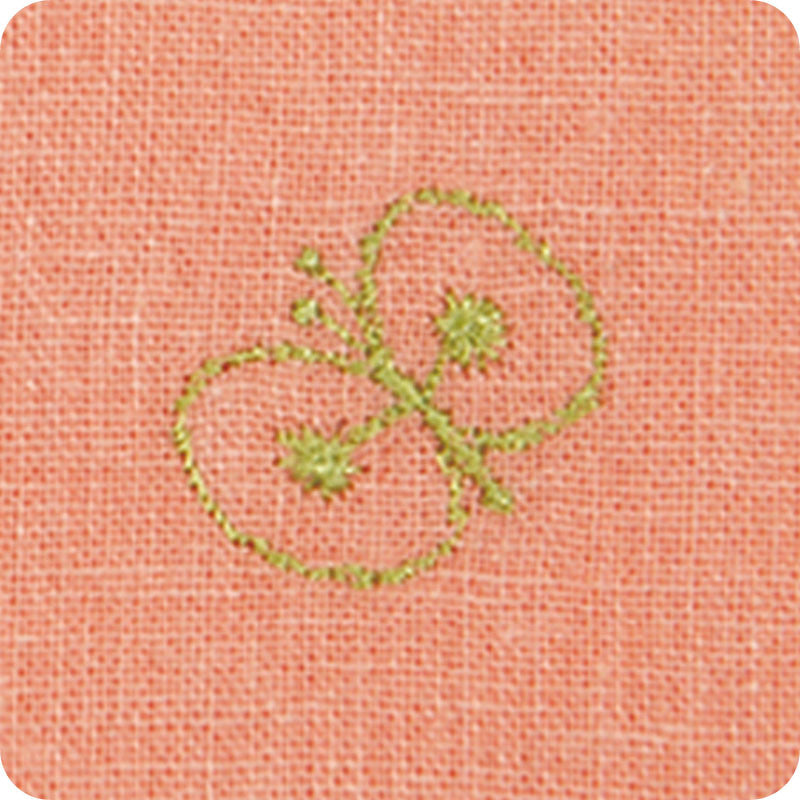 50 mina perhonen Linen Embroidery | Chou Cho Salmon Pink