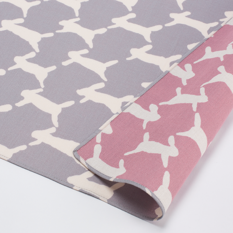 minä perhonen run run run ウールブランケット 100 minä perhonen Reversible | run run run Gray/Pink – Musubi