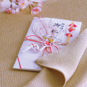 45 Soie Uzura-Chirimen | Couleur unie Beige