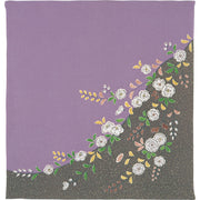68 Silk Chirimen Yuzen Dyeing No.7 (Light weight) | Tsujigahana Purple