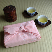 45 KARACHO Silk Chirimen Yuzen Dyeing | Japanese Apricot Light Pink