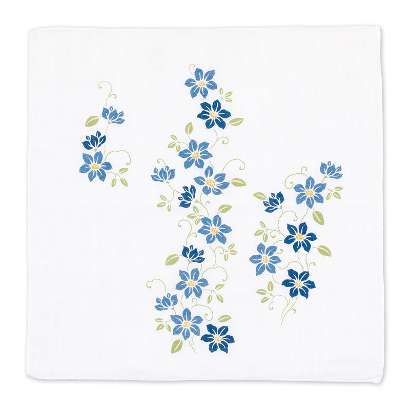 Gauze Handkerchief | Clematis Blue