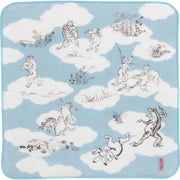Choju jinbutsu giga Gauze Pile Handkerchief | Sumo Blue
