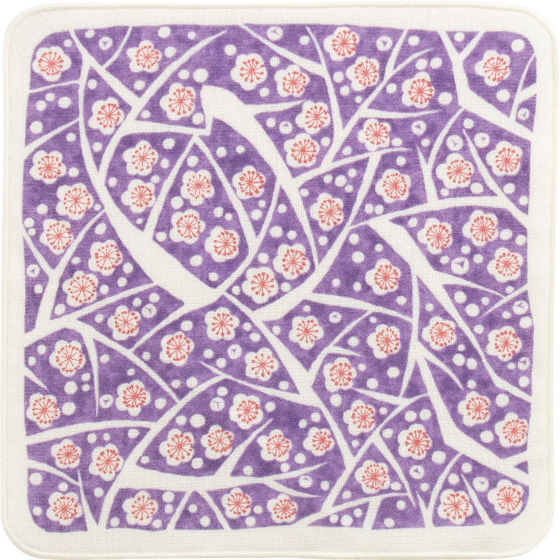 Yumeji Takehisa Gauze Pile Handkerchief | Japanese Apricot Purple