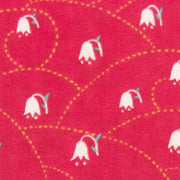 Yumeji Takehisa Gauze Pile Handkerchief | Lily of the valley Red